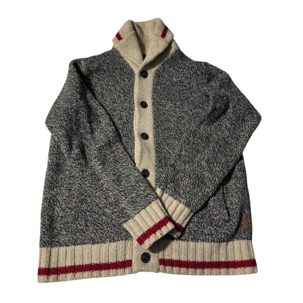 Roots Heritage Cabin Shawl Cardigan Wool Blend| Size M Cabin Core Cottage Cozy